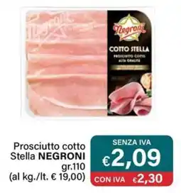 Altasfera Prosciutto cotto Stella NEGRONI offerta