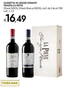 Bennet Cassetta in legno chianti tenuta LA PIEVE offerta