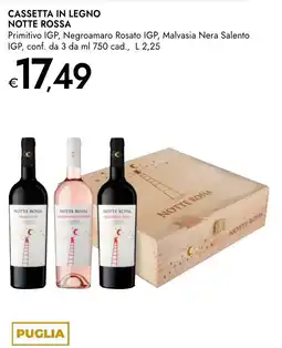 Bennet Cassetta in legno NOTTE ROSSA offerta