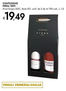 Bennet Confezione piera 1899 Pinot Grigio DOC, Rosè IGT offerta