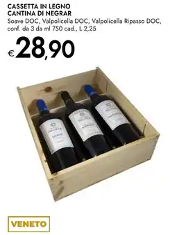 Bennet Cassetta in legno cantina di negrar soave doc, valpolicella doc, valpolicella ripasso doc offerta