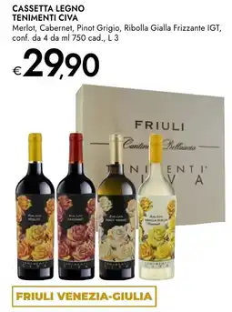 Bennet Cassetta legno TENIMENTI CIVA offerta