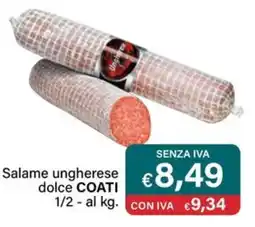 Altasfera Salame ungherese dolce COATI 1/2 offerta