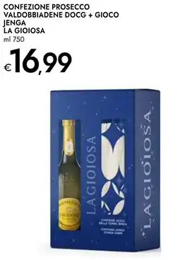 Bennet Confezione prosecco valdobbiadene docg + gioco jenga LA GIOIOSA offerta