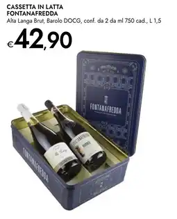 Bennet Cassetta in latta fontanafredda Alta Langa Brut, Barolo DOCG offerta
