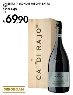 Bennet Cassetta in legno jeroboam extra dry CA' DI RAJO offerta