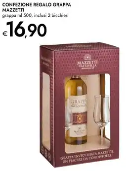 Bennet Confezione regalo grappa MAZZETTI offerta