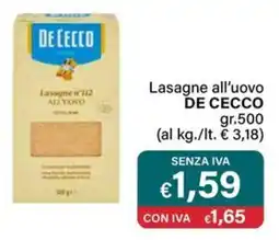 Altasfera Lasagne all'uovo DE CECCO offerta