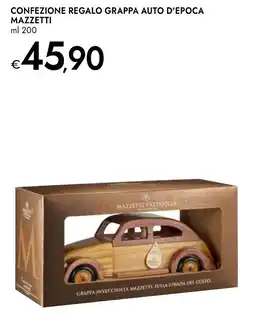 Bennet Confezione regalo grappa auto d'epoca MAZZETTI offerta