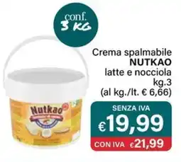Altasfera Crema spalmabile NUTKAO latte e nocciola offerta
