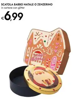 Bennet Scatola babbo natale o zenzerino in cartone con glitter offerta