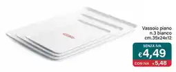Altasfera Vassoio piano n.3 bianco cm.35x24x12 offerta