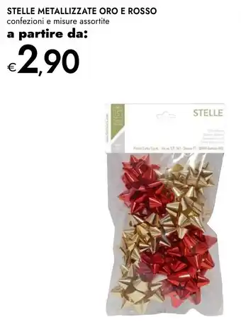 Bennet Stelle metallizzate oro e rosso offerta