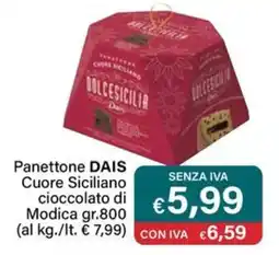 Altasfera Panettone DAIS Cuore Siciliano cioccolato di Modica offerta