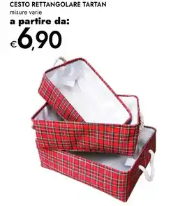 Bennet Cesto rettangolare tartan offerta