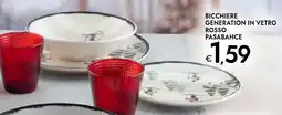 Bennet Bicchiere generation in vetro rosso pasabahce offerta
