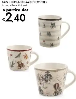 Bennet Tazze per la colazione winter in porcellana offerta