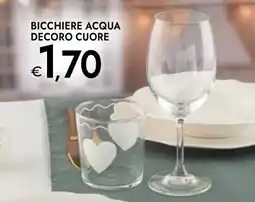 Bennet Bicchiere acqua decoro cuore offerta