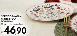 Bennet Servizio tavola winter folk tognana offerta