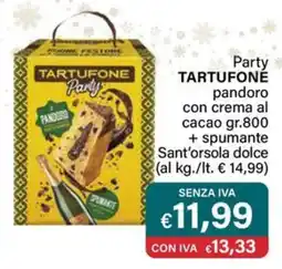 Altasfera Party TARTUFONE pandoro con crema al cacao offerta