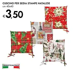 Bennet Cuscino per sedia stampe natalizie offerta