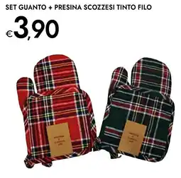 Bennet Set guanto + presina scozzesi tinto filo offerta