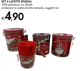 Bennet Set 4 lavette spugna offerta