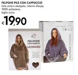 Bennet Felpone pile con cappuccio offerta