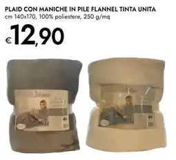 Bennet Plaid con maniche in pile flannel tinta unita offerta