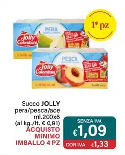 Altasfera Succo JOLLY pera/pesca/ace offerta