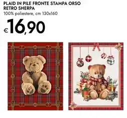 Bennet Plaid in pile fronte stampa orso retro sherpa offerta