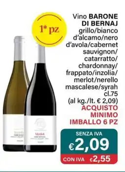 Altasfera Vino BARONE DI BERNAJ offerta