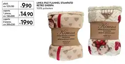 Bennet Linea pile flannel stampato retro sherpa offerta