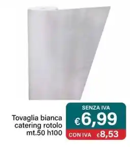 Altasfera Tovaglia bianca catering rotolo mt.50 h100 offerta