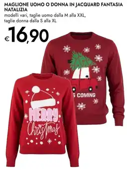 Bennet Maglione uomo o donna in jacquard fantasia natalizia offerta