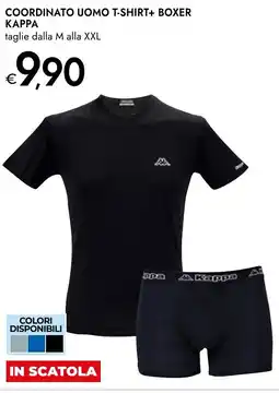 Bennet Coordinato uomo t-shirt+ boxer KAPPA offerta