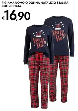 Bennet Pigiama uomo o donna natalizio stampa coordinata offerta