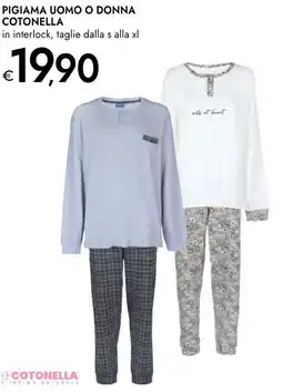 Bennet Pigiama uomo o donna cotonella in interlock offerta