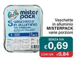 Altasfera Vaschette in alluminio MISTERPACK offerta