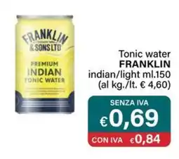 Altasfera Tonic water FRANKLIN indian/light offerta