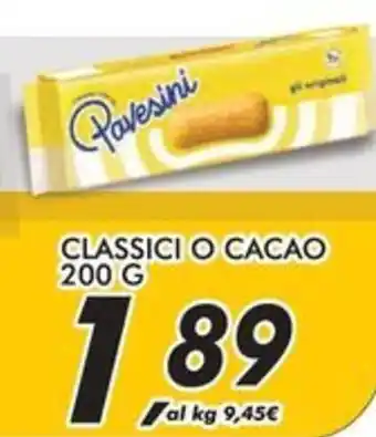 Coop Pavesini classici o cacao offerta