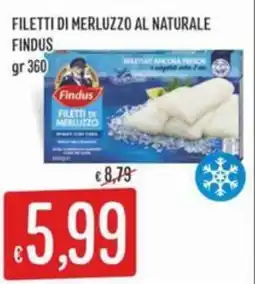 Sisa Filetti di merluzzo al naturale FINDUS offerta