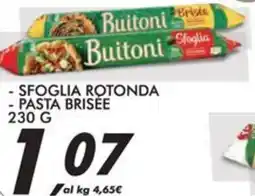 Coop Buitoni sfoglia rotonda e pasta brisée offerta