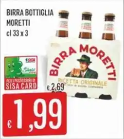 Sisa Birra bottiglia MORETTI offerta