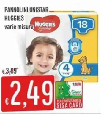 Sisa Pannolini unistar HUGGIES offerta