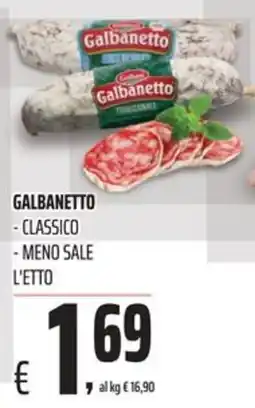 Coop Galbanetto classico e meno sale offerta