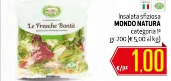 Maxi Supermercati Mondo Natura Insalata sfizios 200gr offerta