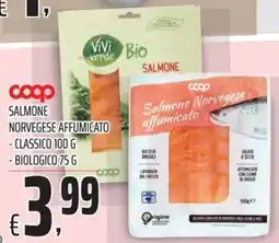 Coop Coop salmone norvegese affumicato classico e biologico offerta