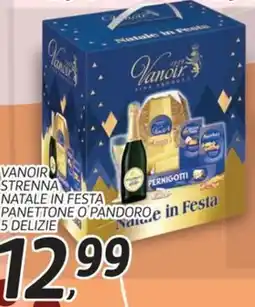 Coop Vanoir strenna natale in festa panettone o pandoro 5 delizie offerta