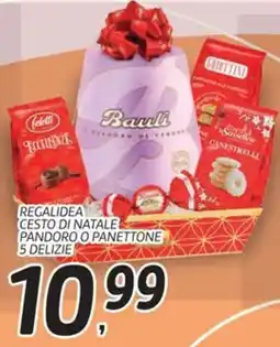 Coop Regalidea cesto di natale pandoro o panettone 5 delizie offerta